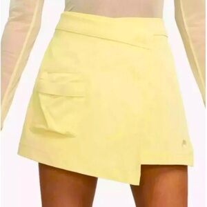 NEW Nike Womens Tech Pack High Rise Lemon Yellow Skort - Size XL